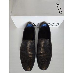 ALDO Men’s Gold Rhinestone Loafers Size 9